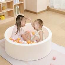 50 个球坑球加厚塑料球 2.16 英寸适合幼儿婴儿儿童球适用于游泳池游戏围栏帐篷生日派对万圣节装饰礼物 50 个 - 珠光粉金白透色 - 查看 6