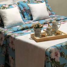 Kit 1 Peseira com Capas de Almofadas 40cm x 40cm -Tecido Piquet Favinho