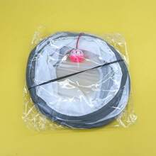 1只白色貓隧道寵物用品,經過遊戲隧道可折疊貓隧道貓玩具 - 白色 - 查看 7