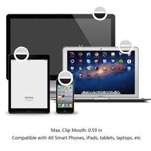 Usb手機充電口led自拍燈環,適用於所有手機 - 粉色 - 查看 8