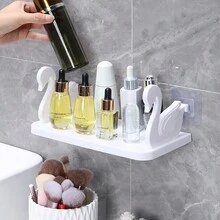 1個創意天鵝造型壁掛收納架,極簡風格適用於家中浴室、廚房、臥室等地,節省空間,多功能收納 - 彩色 - 查看 3