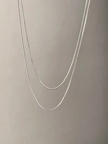 2 cái / bộ Vòng cổ chuỗi tối giản - Vàng - Xem 9