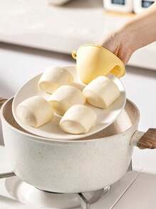 2pcs Thickened Silicone High Temperature Resistant Pot Handle Holder, Anti-Scalding Pot Gripper And Pot Ear Protection Cover - Yellow - View 5