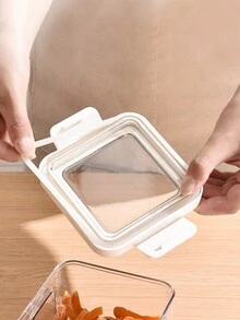 1 件透明塑料密封罐，用于坚果、燕麦、香料、谷物、厨房冰箱储物盒、食品储存容器，用于谷物、面粉、糖和其他厨房配料 - 無色 - 查看 5