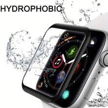 2入組軟式屏幕保護貼，適用於Apple Watch Series 7/6/5/4/3/2(40/41/42/45毫米)，全覆蓋高清防水膜，採用複合軟膜和刮痕工具，非玻璃保護膜 - 無色 - 查看 6