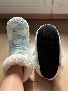 2025秋冬成人室内拖鞋防滑加厚保暖内衬男女保暖家居鞋 - 薄荷綠 - 查看 5