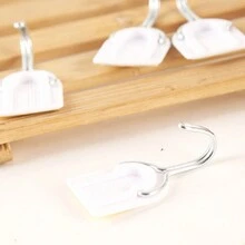 12入組創意白色塑料掛鉤,強力黏著,適用於廚房/浴室 - 白色 - 查看 5