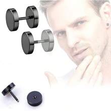 30入組嘻哈風男士不鏽鋼耳環套裝,酷炫耳環套裝 - 彩色 - 查看 4