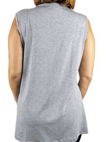 Women Sweater Vests - Xám - Xem 3