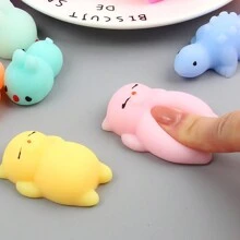 5 Pcs Mochi Animals Toys Cute Squishies Mochi Cat Stress Relief Toys Mochi Animals Party Favors Random Color