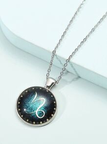 十二星座发光宝石吊坠银项链，男女皆宜，可个性化定制，是圣诞节和情人节的精美配饰。 - 銀色 - 查看 23