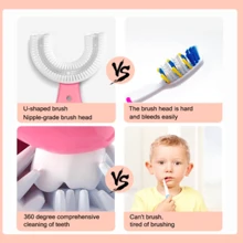 U-Shaped Toothbrush For Babies And Children *BLUE COLOR* - Blue - View 3