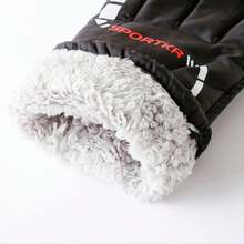 Men'S Winter Outdoor Gloves For Thermal Insulation, Skiing, Motorcycling, Cycling, Wind-Proof - Black - View 8