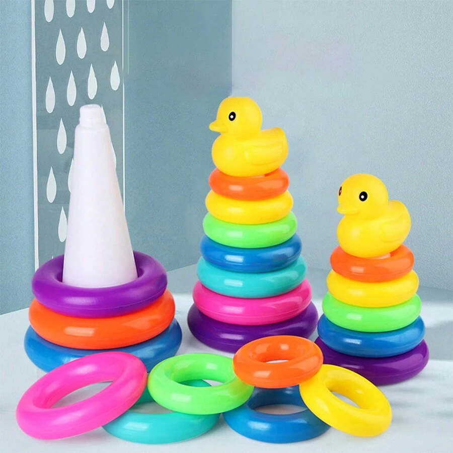 9 Layers Rainbow Stacking Tower Game Toy, Montessori Educational Toy, Gift For KidsSchool, Student,Stationery,School Supplies