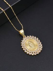 1入組處女亞掛墜項鍊珠寶,適用於女孩情人節禮物 - 金色 - 查看 5