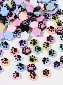 30 件樹脂美甲貓爪形狀裝飾、發光和卡通 3d 配件適合 Diy 彩色混合指甲裝飾 - 彩色 - 查看 3
