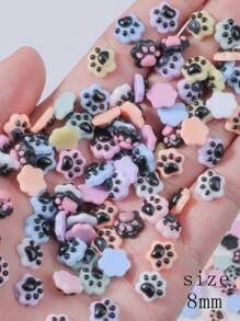 30 件樹脂美甲貓爪形狀裝飾、發光和卡通 3d 配件適合 Diy 彩色混合指甲裝飾 - 彩色 - 查看 4