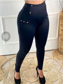 Women Leggings - 黑色 - 查看 3