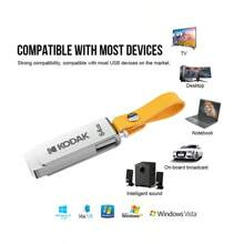 KODAK USB Flash Drive 512GB 256GB 128GB 64GB K133 Mini Metal Pendrive USB3.1 High Speed Memory Stick Unidad Flash For Laptop PC - Silver - View 7