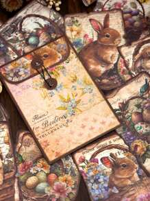 30 Sheets Vintage Style Scrapbook Paper - Multicolor - View 1