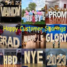 Marquee Light Up Letters, 4FT Marquee Letters, Mosaic Letters For Balloons, Mosaic Balloon Frame, Giant Letters For Birthday Engagement Wedding Party Decoration - Letter N - View 7