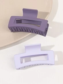 2 件/套时尚哑光紫罗兰色和媒染方形发夹，适合中等长度浓密头发（8.5 厘米），休闲，多巴胺发夹发夹发夹发夹发夹秋冬发饰，适合女士度假装扮