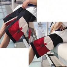 Pantalones Cortos De Algodón Tipo Cargo De Moda Para Hombre - Negro - Ver 6