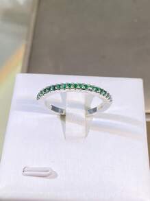 1 件简约优雅锆石戒指、新娘承诺订婚诞生石戒指、周年纪念戒指、情人节礼物 - 小戒指 - 查看 11