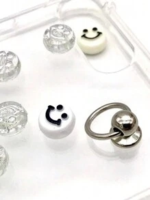 50pcs Cute Phone Charm Rings For Fashion Phone Case Hanger Compatible With IPhone, Android Phone, Gift For Birthday, Family, Friends Finger Ring Holder, Phone Grip, Phone Accessories