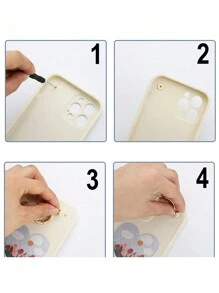 50pcs Cute Phone Charm Rings For Fashion Phone Case Hanger Compatible With IPhone, Android Phone, Gift For Birthday, Family, Friends Finger Ring Holder, Phone Grip, Phone Accessories