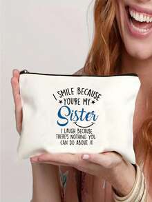 老師的完美禮物、旅行和化妝品收納、多功能收納袋、便攜式化妝包、郵輪必備化妝品收納袋、旅行必備洗漱袋、鉛筆袋、文具盒袋、帶有感人寄語的老師感謝袋,可以存儲鑰匙、衛生巾等。旅行收納袋,時尚卡通簡約風格,可折疊收納袋,適用於大學宿舍、旅行、開學郵輪必備等。聖誕節,送給老師、女士、男士、妻子、父母,感恩節、生日、假日的絕佳禮物。 - 米色 - 查看 2