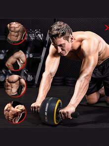 2pcs/4pcs Roller Wheel Set - Ab Roller Wheel & Resistance Band With Knee Pad - Core Strength Training Equipment For Home Gym - Abs Exercise - A - View 5