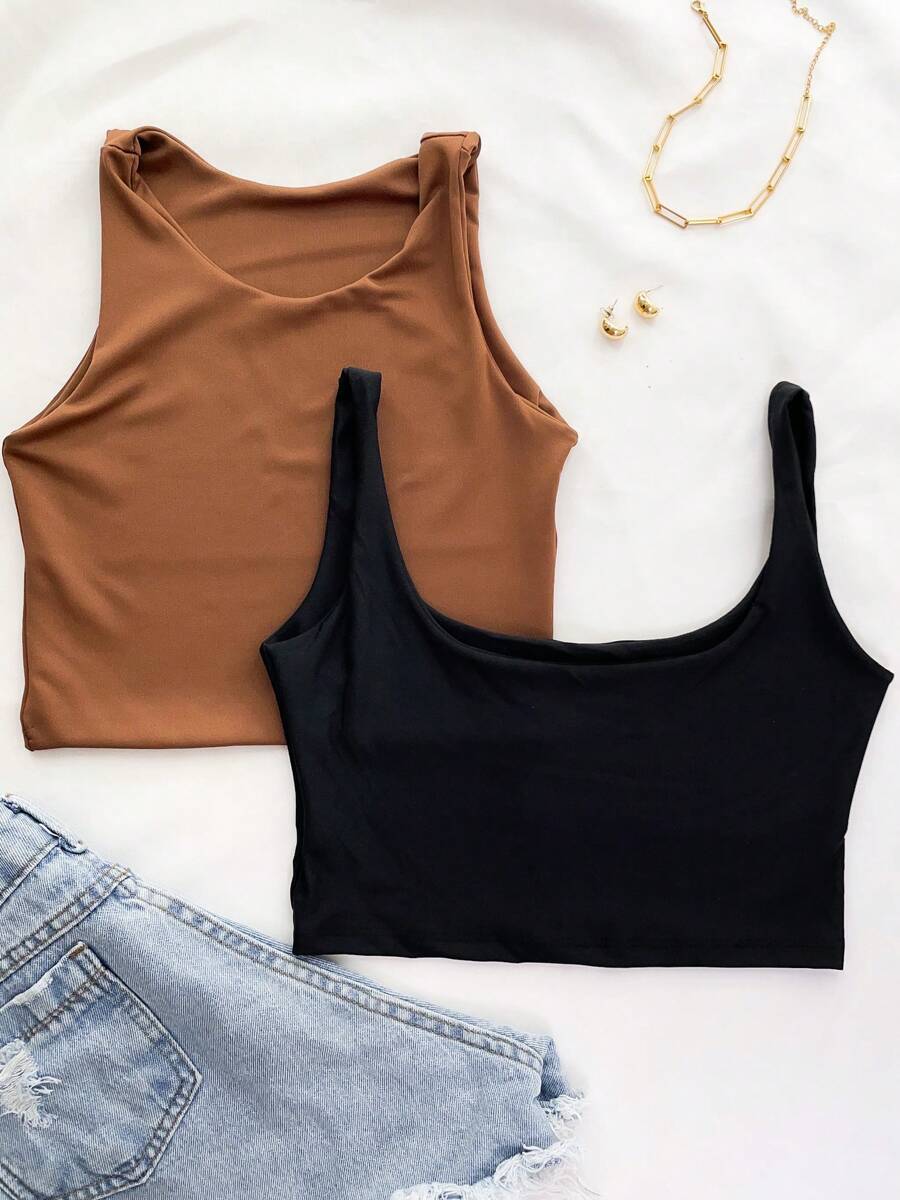 Women Tank Tops & Camis - màu nâu - Xem 1