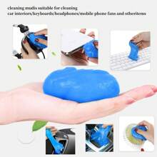 Magic Car Cleaner Sticky Keyboard Cleaning Slime Mud Dusting Soft Universal Gel Gum Glue Cleaning Slime - Blue - View 2