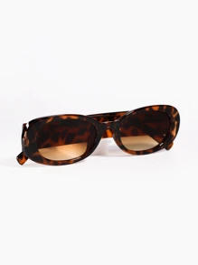 GAFAS DE SOL LENTES OVALADOS RETRO VINTAGE MODA UNISEX - Marrón - Ver 5