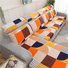 1pc High Stretch Flower Printed Sofa Cover, Simple & Fashionable, All-Inclusive Couch Slipcover With Anti-Scratch, Universal Sofa Cushion Protector - Multicolor - View 6
