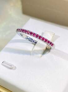 1 件简约优雅锆石戒指、新娘承诺订婚诞生石戒指、周年纪念戒指、情人节礼物 - 小戒指 - 查看 18