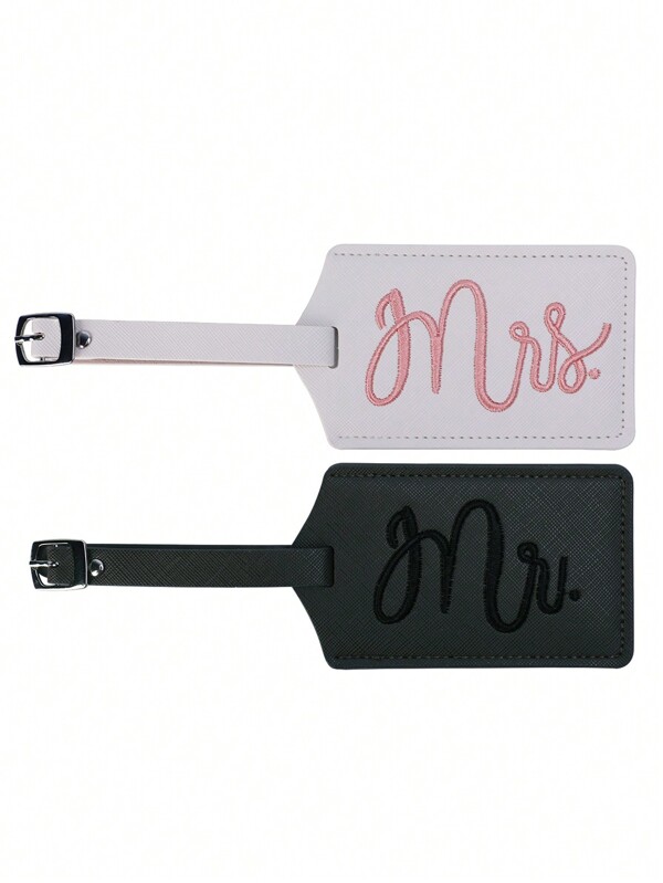 [Valentine'S Day Gift]1PC Mr. And Mrs. Luggage Tags Honeymoon Wedding