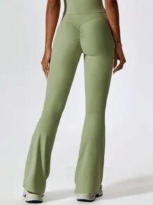 Women's Sweatpants Yoga Pants Flares Casual Pants Fitness Pants Hip Lift Yoga Pants - Mist Green - View 4