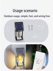 2入組白色室外太陽能壁燈,太陽能鎢絲燈光led庭院裝飾燈,壁掛燈led智慧控制壁燈帶室外防水太陽能板。適用於室外庭院、花園、人行道、走廊和其他裝飾照明。 - 白色 - 查看 10