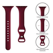 Compatível com Pulseira do Apple Watch 38mm 40mm 41mm 42mm 44mm 45mm 46mm 49mm, Compatível com Apple Watch Series Ultra/Ultra 2 10/9/8/7/6/5/4/3/2/1 SE, Pulseira Esportiva Feminina Ultrafina e Estreita de Substituição em Silicone Macio