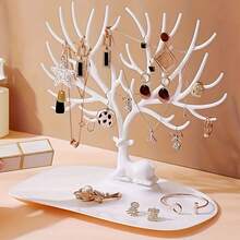 1 Giá để đồ trang sức hình gạc nai, giá trưng bày khuyên tai, vòng cổ, vòng tay, nhẫn, giá để đồ trong phòng tắm. - màu đen - Xem 10
