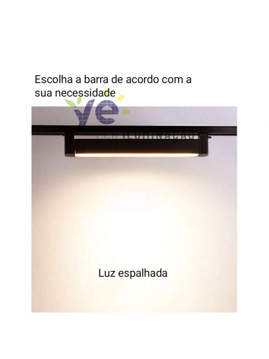 Luminária Difusa Led Acabamento Preta 10W/20W/30W Slim Para Trilho Eletrificado - 4000k - Visão 1