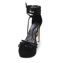Women Heeled Sandals - 黑色 - 查看 5