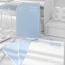 1本隨機分發的a5鐵線綁定筆記本,帶角落翻蓋,適合學生書寫、繪畫、日記和記事本 - 彩色 - 查看 2