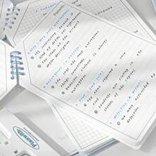 1本隨機分發的a5鐵線綁定筆記本,帶角落翻蓋,適合學生書寫、繪畫、日記和記事本 - 彩色 - 查看 5