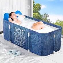 Tina De Baño Plegable 2 Adultos Spa En Casa Baño Portatil - Azul - Ver 1