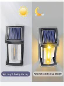 2入組白色室外太陽能壁燈,太陽能鎢絲燈光led庭院裝飾燈,壁掛燈led智慧控制壁燈帶室外防水太陽能板。適用於室外庭院、花園、人行道、走廊和其他裝飾照明。 - 白色 - 查看 7