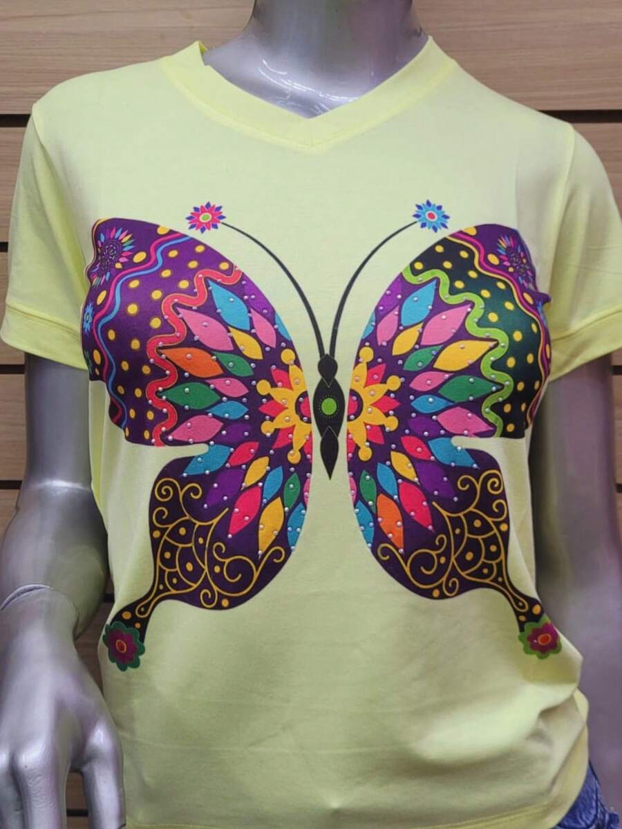 Women T-Shirts - Màu vàng - Xem 1