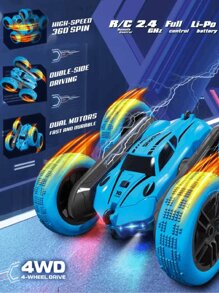 SHOCKER RC Cars JoyX 2.4GHz Fast Stunt RC Car, 4x4 Double Sided 360° Rotating - Multicolor - View 4